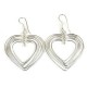 Large Silverplated Seven Hearts Earrings - Artisana