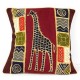 Handmade Colorful Giraffe Batik Cushion Cover - Tonga Textiles