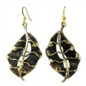 Fall Leaf Brass Earrings - Brass Images (E)