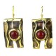 Carnelian Mountain Brass Earrings - Brass Images (E)