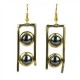 Hematite and Brass Ladder Earrings - Brass Images (E)