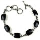 Handcrafted Mexican Alpaca Silver and Onyx Bracelet - Artisana