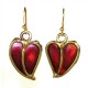 Heart Copper and Brass Earrings - Brass Images (E)
