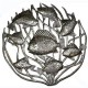 Fish in Coral Metal Wall Art 24-inch Diameter - Croix des Bouquets