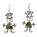 Phone Card Dancing Girl Earrings - Creative Alternatives