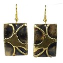 Handcrafted Burst of Energy Earrings - Brass Images (E)