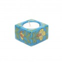 Blue Pottery Tea Light Holder - Turquoise - Matr Boomie (Candle)