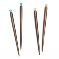Rosewood Jewel Hair Pins (Set of 4) - Matr Boomie (A)
