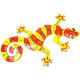 Eight Inch Clown Design Metal Gecko - Caribbean Craft