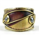 Continuity Hematite Copper and Brass Cuff - Brass Images (C)