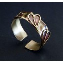 Three Hearts Cuff - Brass Images (C)