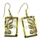 Open Scroll Work Earrings - Brass Images (E)