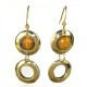 Tiger's Eye Doubles Earrings - Brass Images (E)