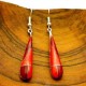 Red Jasper Tear Drop Alpaca Silver Earrings - Artisana