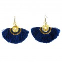 Flamenco Fringe Earrings - True Blue - Global Groove (J)