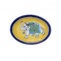 Blue Pottery Elephant Soap Dish - Yellow - Matr Boomie (Pottery)