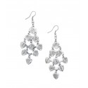 Falling Leaves Earrings - Silvertone - Matr Boomie (Jewelry)