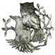 Owl on Perch Metal Wall Art - Croix des Bouquets