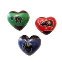 Set of Three Handcrafted Mini Soapstone Hearts - Smolart