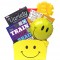 Cheerful Gift Basket for Men and Women with Paperback Book