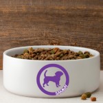 Circle of Love Silhouette Large Dog Bowl