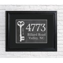 Our First Home Personalized Framed Print - Black Chalkboard