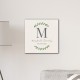 Personalized Family Initial Vine 18x18 Canvas Signs - Cream