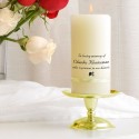Personalized Memorial Candle Set - Gold Stand