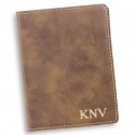 Personalized Rustic Passport  Holder - Gold