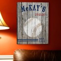 Personalized Baseball Canvas Print