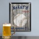 Personalized Traditional Baseball Man Cave Pub Sign
