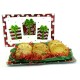 Holiday Presents Glass Cookie Platter Gift - 12-18 Gourmet Cookies