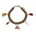 Dog Lover Charm Bracelet in Gold