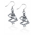 Skeleton Charm Earrings in Silver