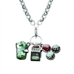 Casino Charm Necklace in Silver