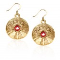 Rock On CD Charm Earrings in Gold