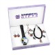Halloween Silver 4-piece Watch-Bracelet-Necklace-Earrings Jewelry Set
