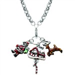 Christmas Charm Necklace in Silver