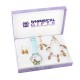 Easter Gold 4-piece Watch-Bracelet-Necklace-Earrings Jewelry Set