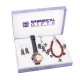 American Patriotic July 4th Silver 4-piece Watch-Bracelet-Necklace-Earrings Jewelry Set