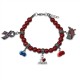 American Patriotic 4th of July Charm Bracelet in Silver