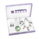 Dental Silver 4-piece Watch-Bracelet-Necklace-Earrings Jewelry Set
