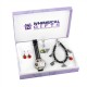 Teacher Silver 4-piece Watch-Bracelet-Necklace-Earrings Jewelry Set
