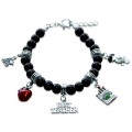 Teacher Charm Bracelet in Silver