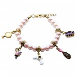 Beautician Charm Bracelet in Gold