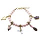 Beautician Charm Bracelet in Gold