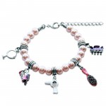 Beautician Charm Bracelet in Silver