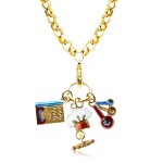 Chef Charm Necklace in Gold