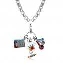 Chef Charm Necklace in Silver