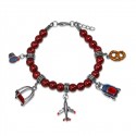 Flight Attendant Charm Bracelet in Silver